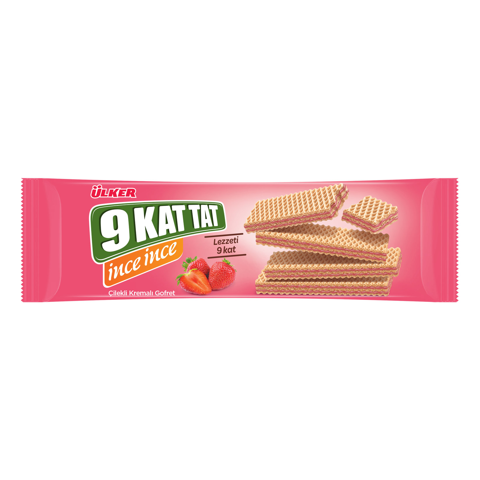 Ülker 9 Kat Tat İnce İnce Çilekli Kremalı Gofret 65 G