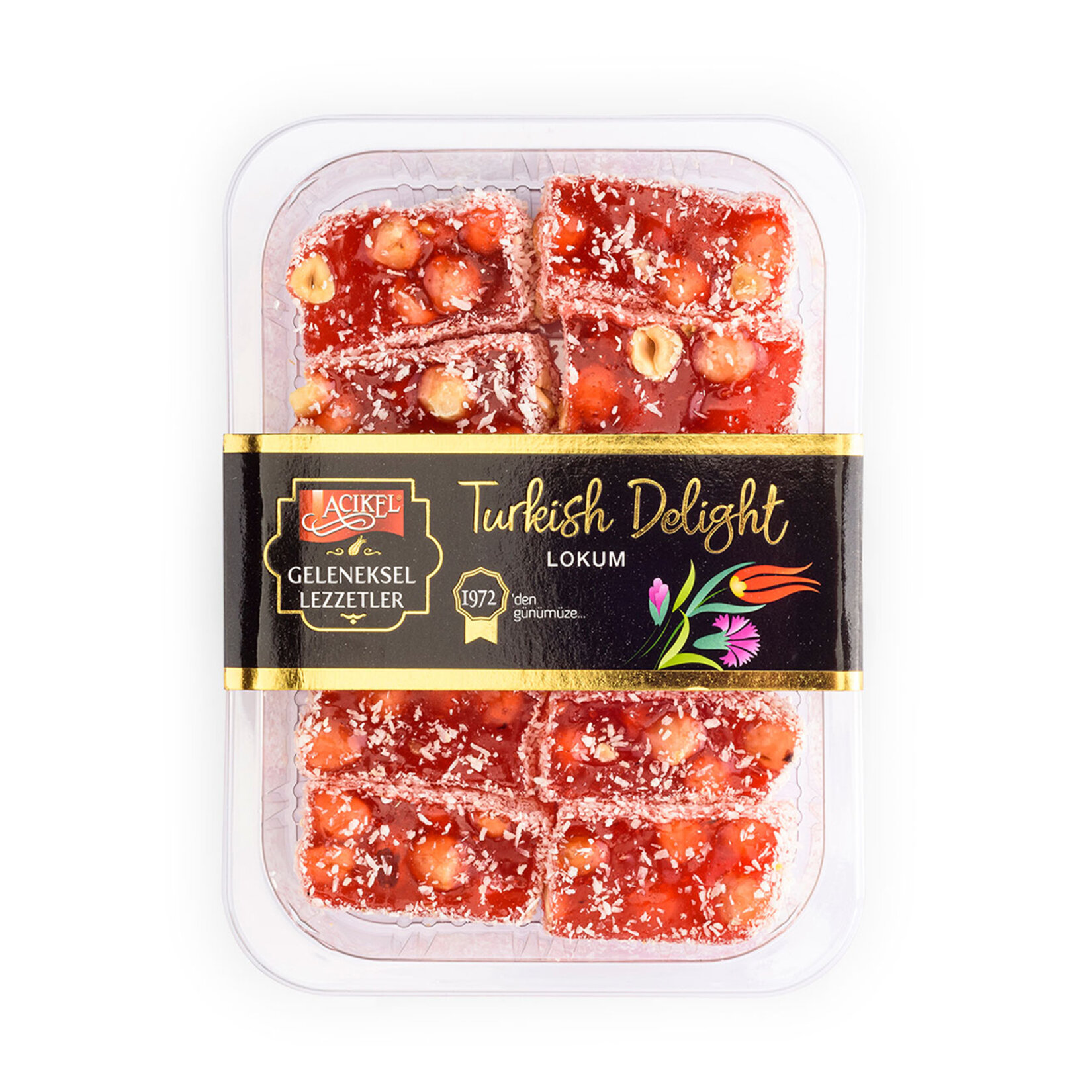 Açıkel Çilek Aromalı Fındıklı Lokum 400 G