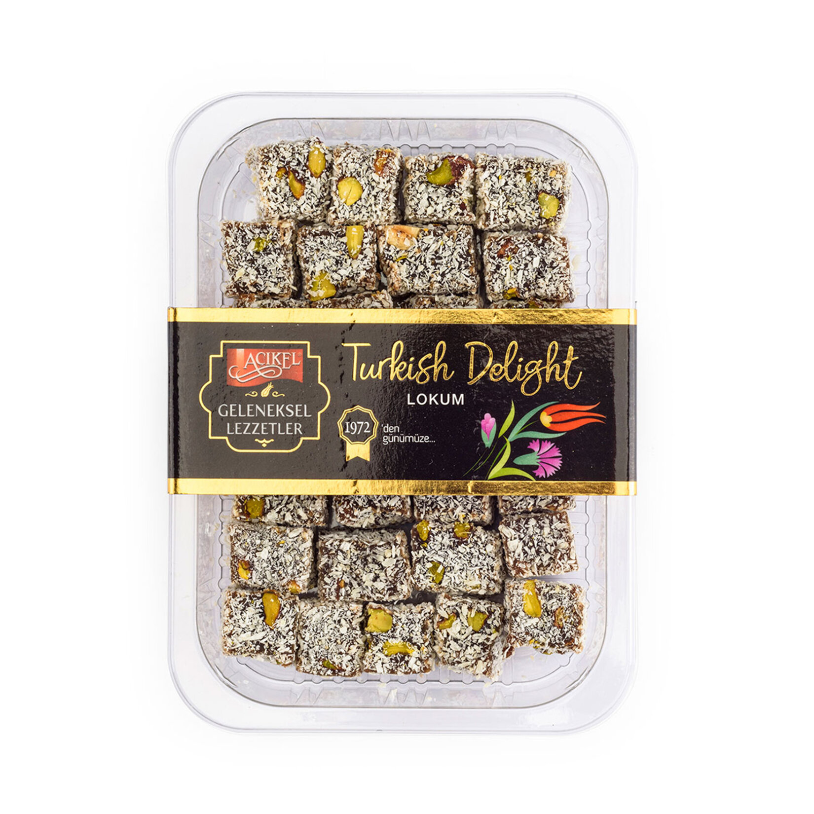 Açıkel Antep Fıstıklı Hindistan Cevizli Kakaolu Lokum 400G