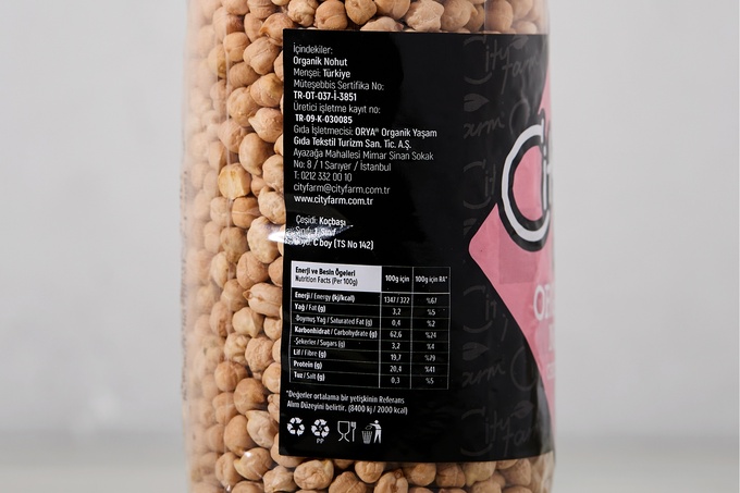 Cityfarm Organik Nohut 1 Kg
