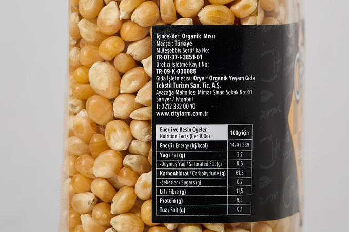 Organik Patlatmalık Cin Mısır 500 g