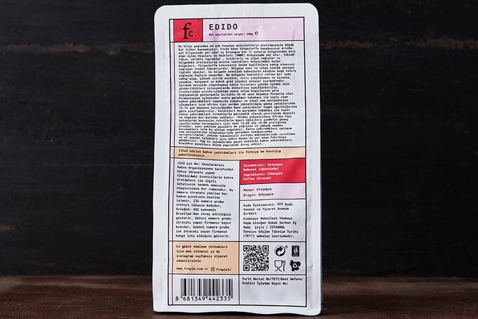 Öğütülmüş Filtre Kahve Etiyopya Edido