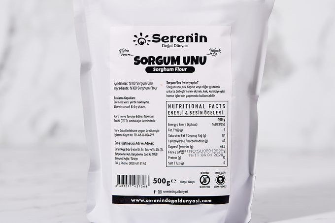 Glutensiz Sorgum Unu 500 g