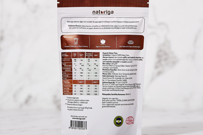 Organik Kakao Tozu 100 g