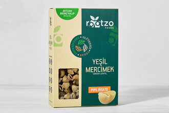 Pipe Rigate Makarna Yeşil Mercimek 200 g