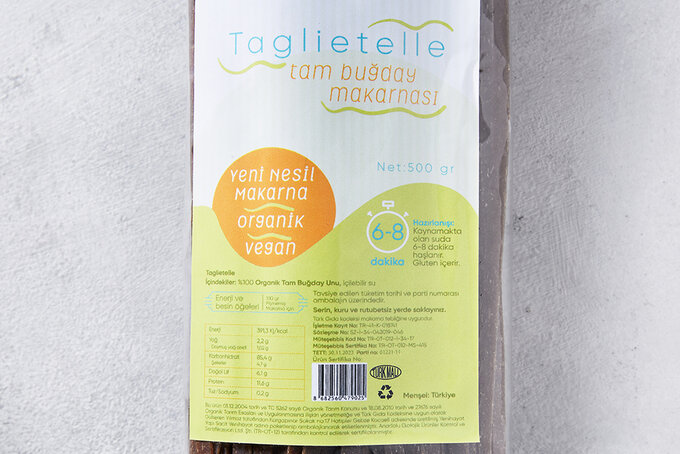 Happyroots Tam Buğday Organik Taglıetelle 500 G.