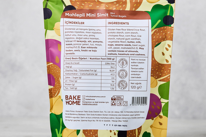 Tereyağlı Glutensiz Mini Simit 120 g