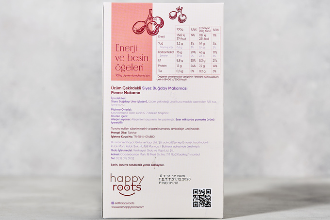 Vegan Makarna Penne Siyez Buğdaylı & Üzüm Çekirdekli 200 g