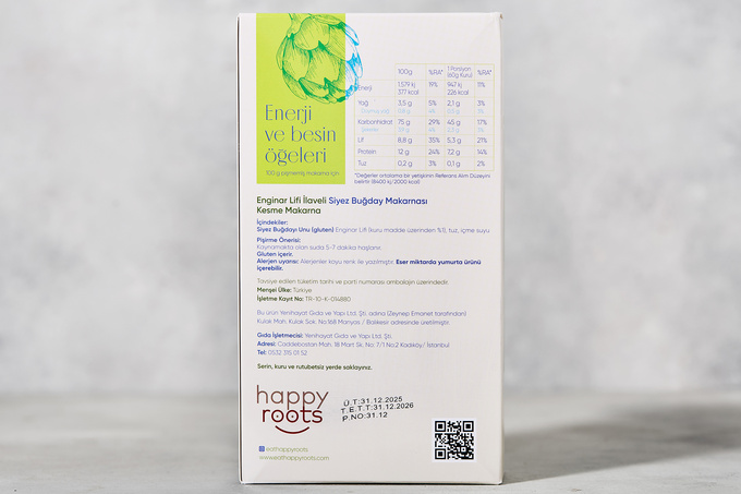 Vegan Makarna Siyez Buğdaylı Enginar Lif İlaveli 200 g