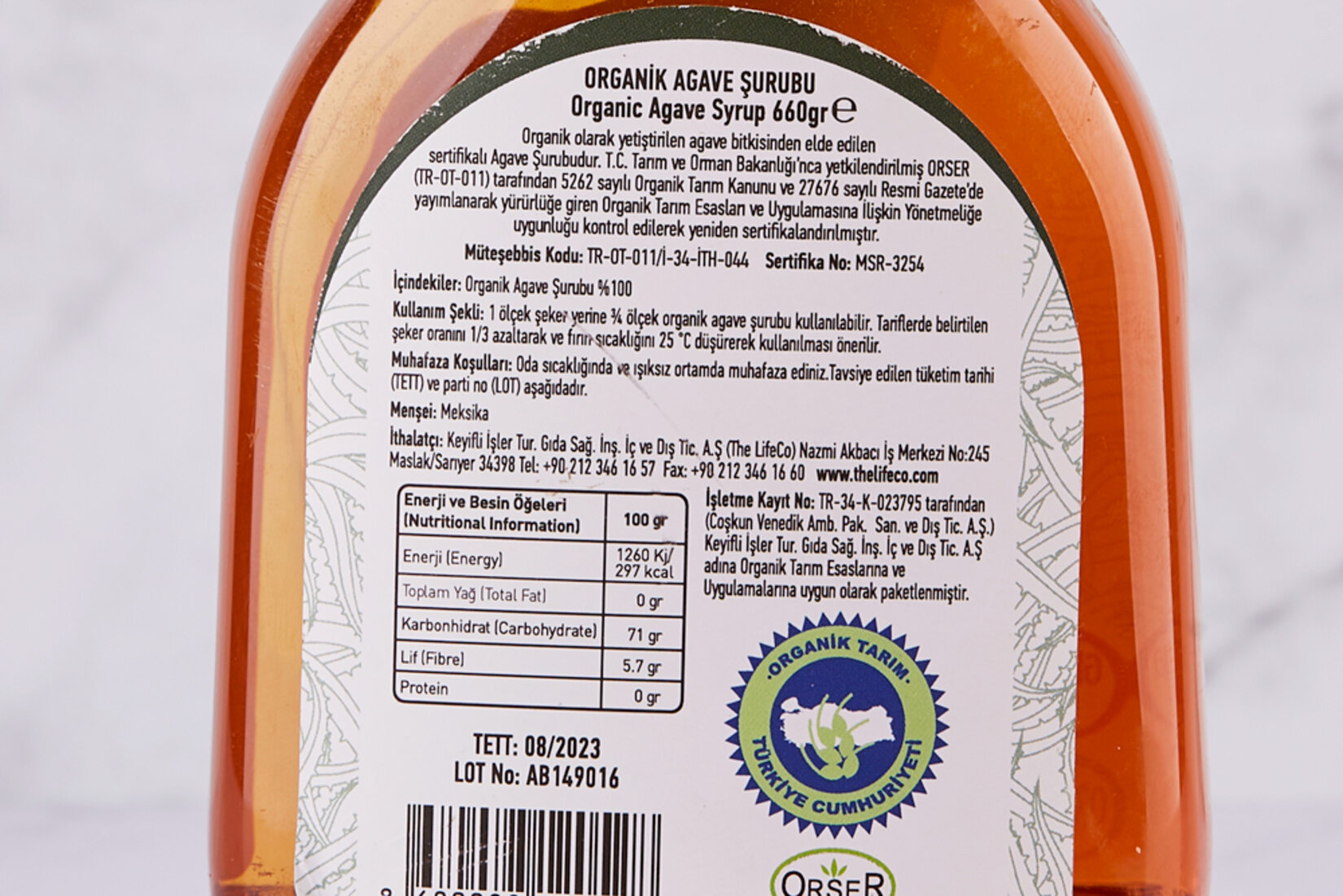 Organik Agave urubu 660 g | Tazedirekt
