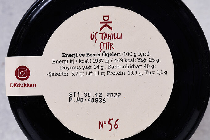 Üç Tahıllı Çıtır Kraker (Siyez Unlu) 75 g