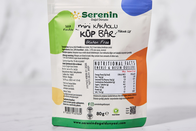 Mini Kakaolu Küp Bar 80 g