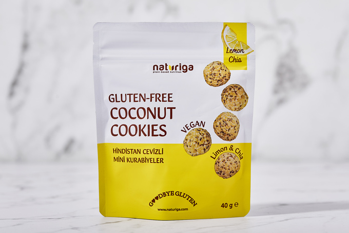 Hindistan Cevizli Mini Kurabiye Limon & Chia 40 g