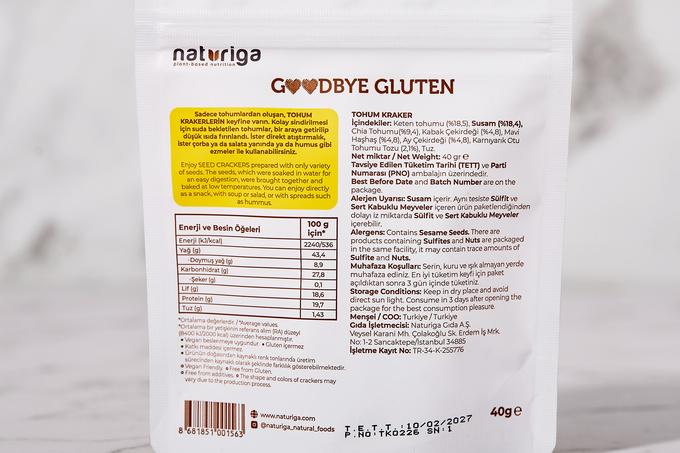 Tohum Kraker Sade 40 g