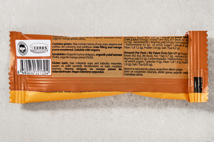 Yulaflı Mangolu Bar 27 g