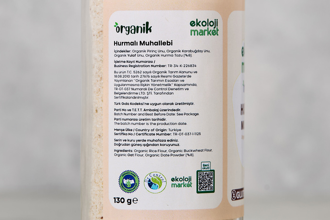 Organik Hurmalı Muhallebi 130 g