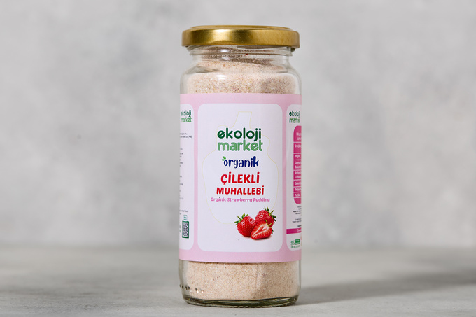 Organik Çilekli Muhallebi 130 g