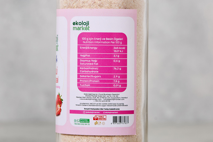 Organik Çilekli Muhallebi 130 g