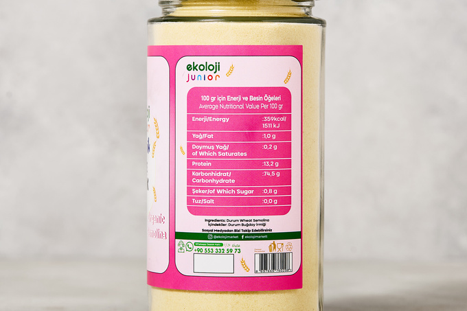 Organik İnce İrmik 330 g