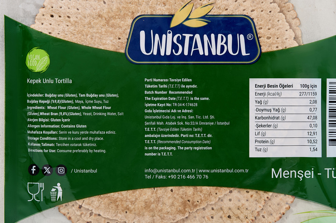 Kepekli Lavaş (Tortifit) 6'lı 210 g