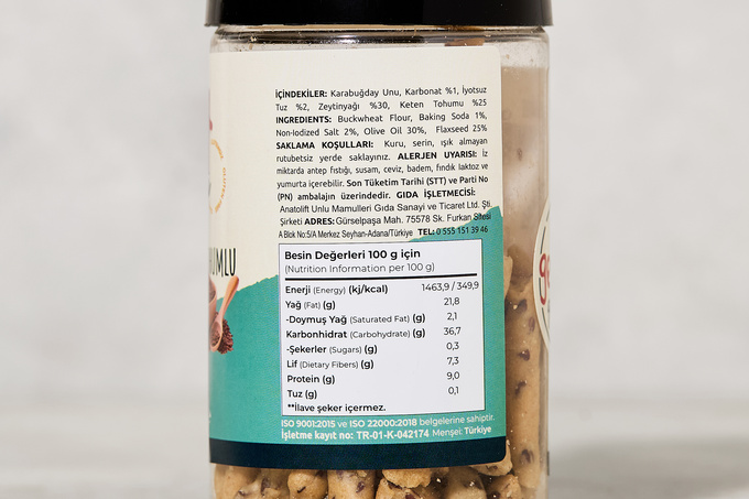 Grissini (Karabuğdaylı Keten Tohumlu) 80 g