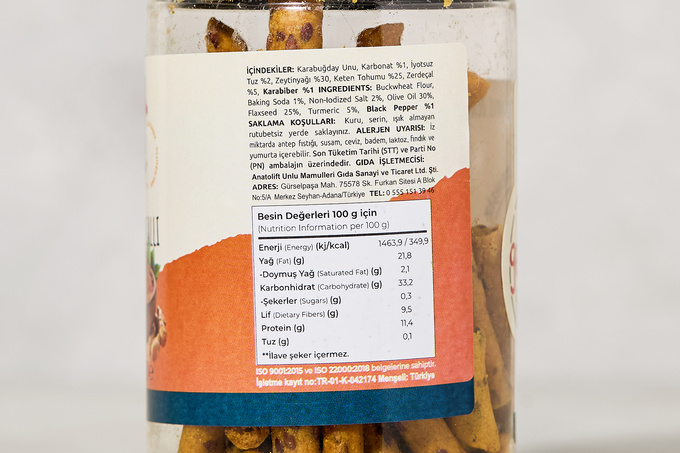 Grissini (Karabuğdaylı & Zerdeçallı) 80 g