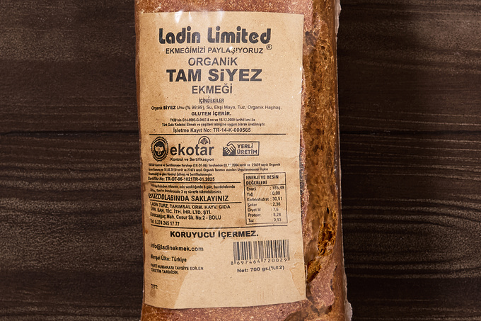 Organik Tam Siyez Ekmeği (Ekşi Mayalı) 700 g