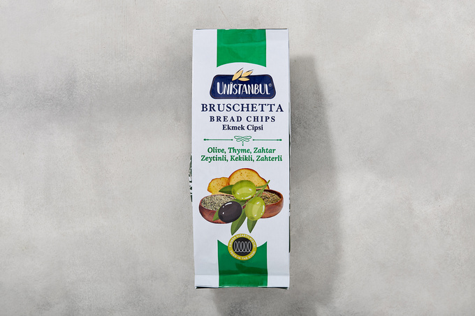 Bruschetta Zeytinli, Kekikli ve Zahterli Ekmek Cipsi 110 g