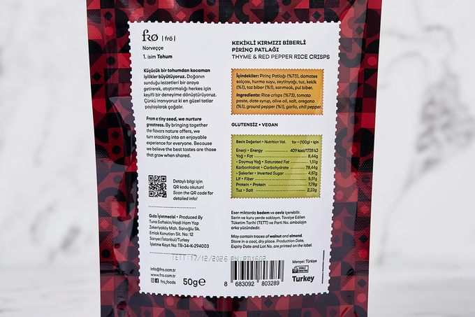 Pirinç Patlağı (Kekikli ve Kırmızı Biberli) 50 g