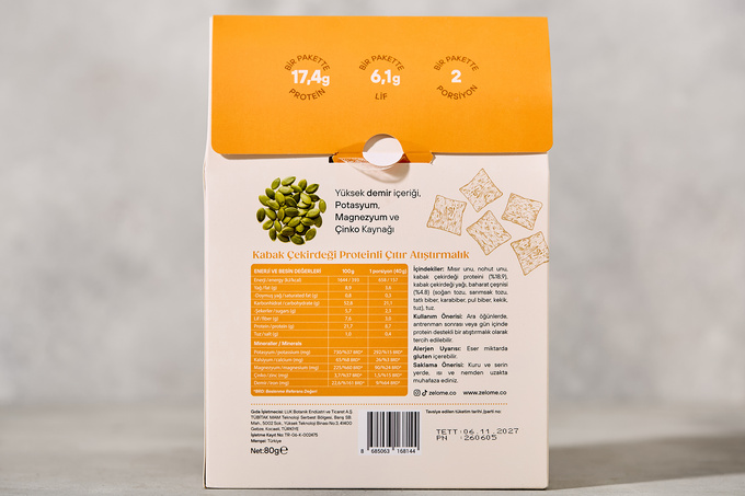 Baharatlı Proteinli Çıtır Atıştırmalık 80 g