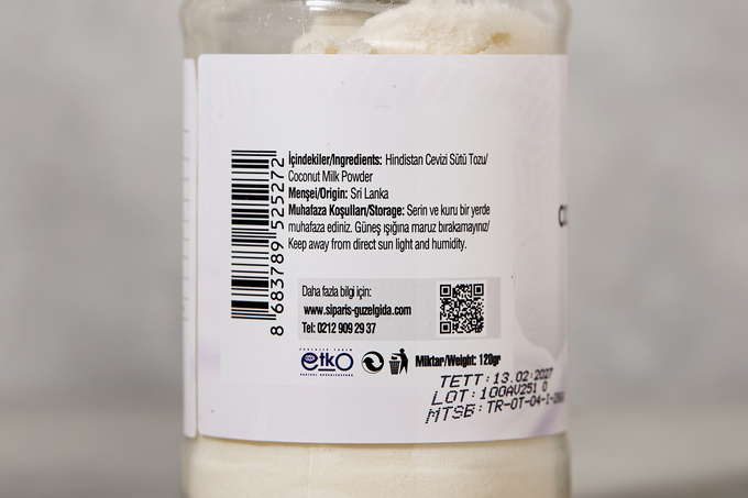 Organik Hindistan Cevizi Sütü Tozu 120 g