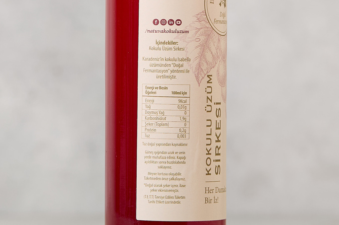 Kokulu Üzüm Sirkesi 250 ml
