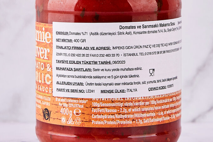 Domatesli Zeytinyağlı Sarımsak Sos 350 g