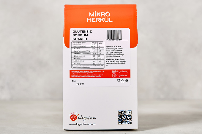 Glütensiz Sorgum Kraker 75 g