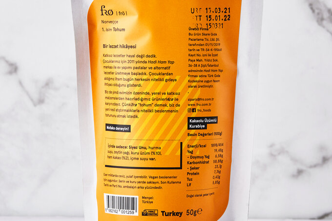 Fro Kakaolu Üzümlü Kurabiye 50 g