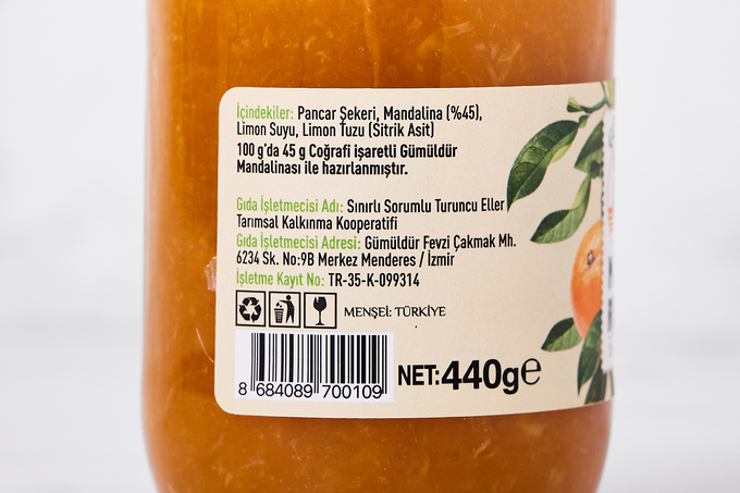 Mandalina Reçeli 440 g