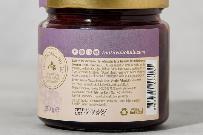 Geleneksel Isabella Üzüm Marmelatı 250 g