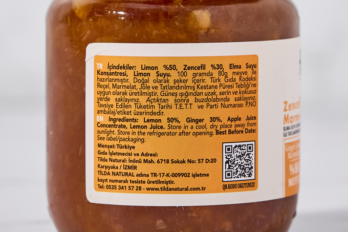 Zencefilli Limon Marmelatı 220 g