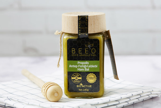 Antep Fıstıklı Leblebili Ham Bal Karışımı 180 g