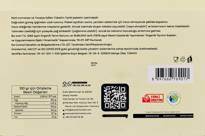 Organik Tahin Helvası Sade 200 g