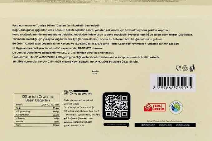 Organik Karadutlu Tahin Helvası 200 g