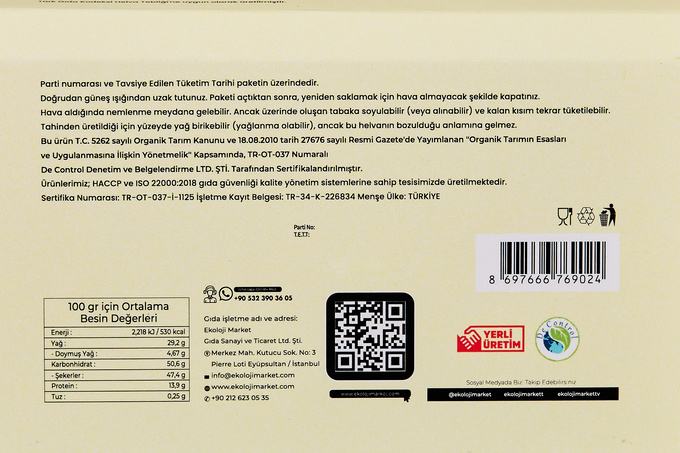 Organik Keçiboynuzlu Tahin Helvası 200 g