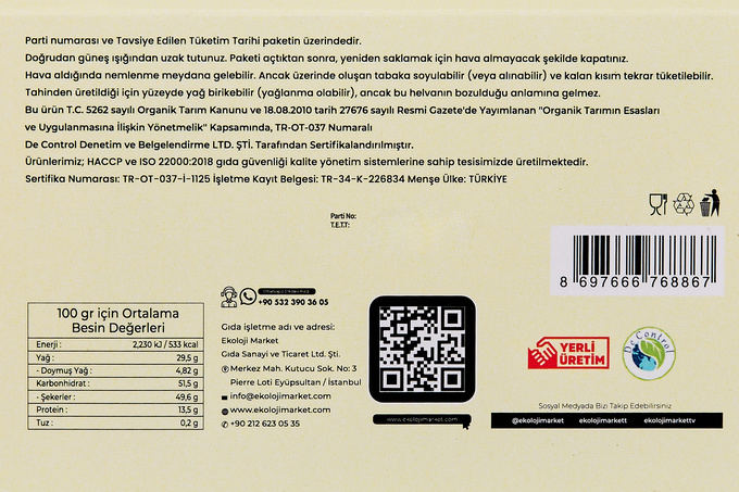 Organik Hurmalı Tahin Helvası 200 g