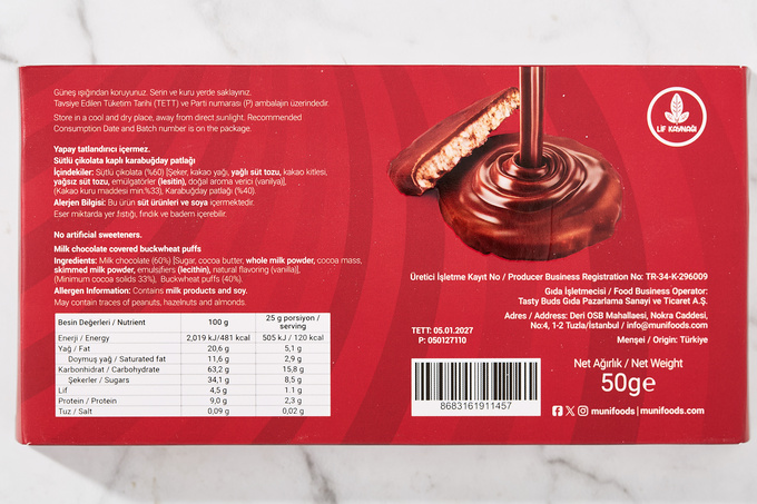 Choco Sütlü Çikolata Kaplı Karabuğday Patlağı 50 g