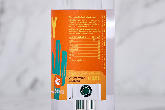 Agave Aromalı Şekersiz Alkolsüz İçecek 500 ml