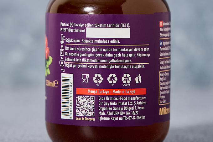 Kuşburnu Mor Reyhan Su Kefiri 230 ml