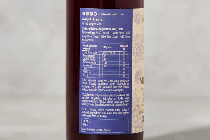 %100 Mor Meyveler Meyve Suyu 250 ml
