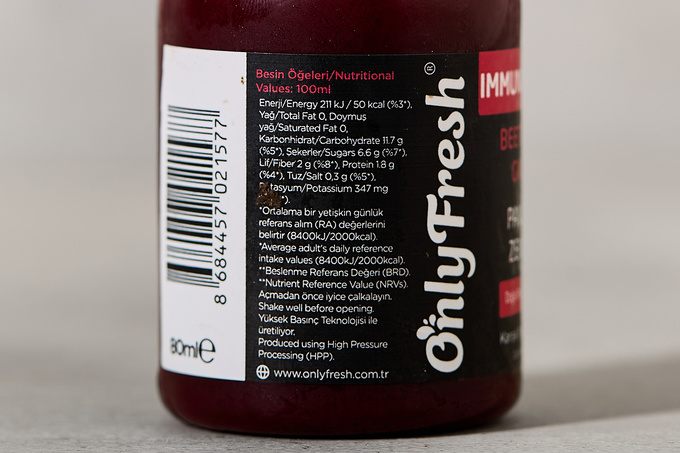 Immunity Shot Pancar & Zencefil 80 ml