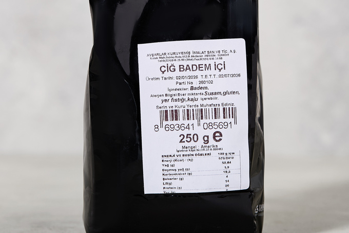 Çiğ Badem İçi 250 g