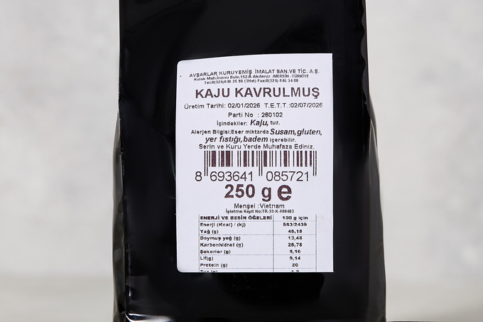 Kavrulmuş Kaju (Jumbo) 250 g
